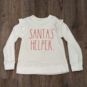 Rae Dunn Cream Santa's Helper Kids Sweater